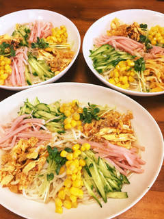 五島うどんで☆冷やし中華-レシピのメイン写真