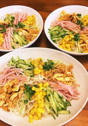五島うどんで☆冷やし中華-レシピのメイン写真