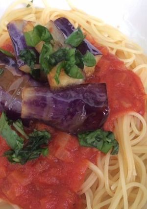 ナスのトマトソーススパゲッティ-レシピのメイン写真