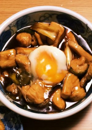 やきとり屋さんの焼き鳥♡温泉卵乗せ♡-レシピのメイン写真