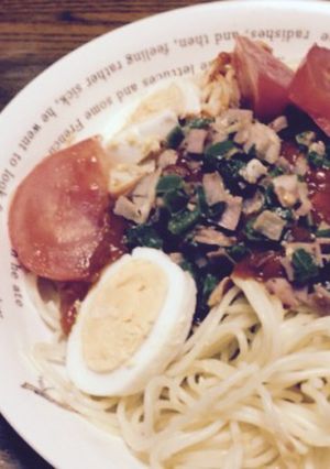即席!ピーマンとベーコンのトマトパスタ-レシピのメイン写真