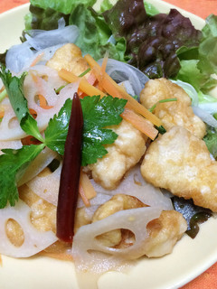 鶏胸肉と根菜の南蛮漬け三つ葉和え-レシピのメイン写真