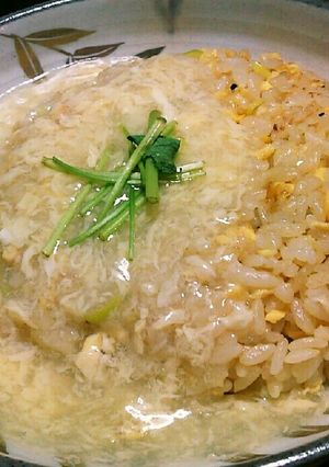 【男の料理】黄金炒飯の黄金あんかけ-レシピのメイン写真