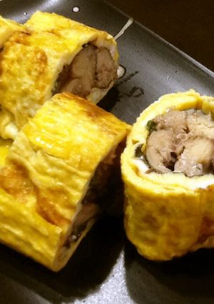 鯖の味噌煮缶で 卵焼き-レシピのメイン写真