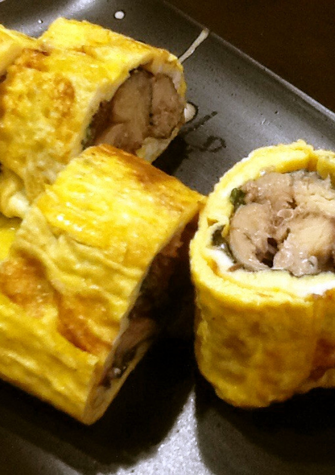 鯖の味噌煮缶で 卵焼き-レシピのメイン写真
