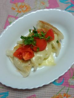 トマトのせ餃子の、やみつきチーズ焼き♪-レシピのメイン写真