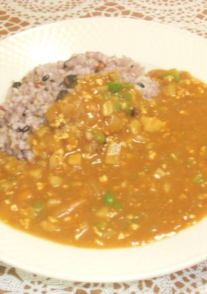 雑穀ごはんと蓮根キーマカレー-レシピのメイン写真