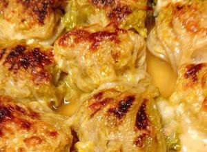 サボイキャベツの焼きロールキャベツ-レシピのメイン写真