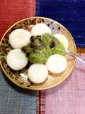 白玉にsweet-jam抹茶小豆をのせて