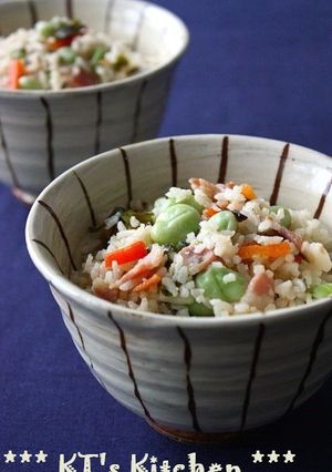 そら豆とザーサイの炊き込みご飯-レシピのメイン写真