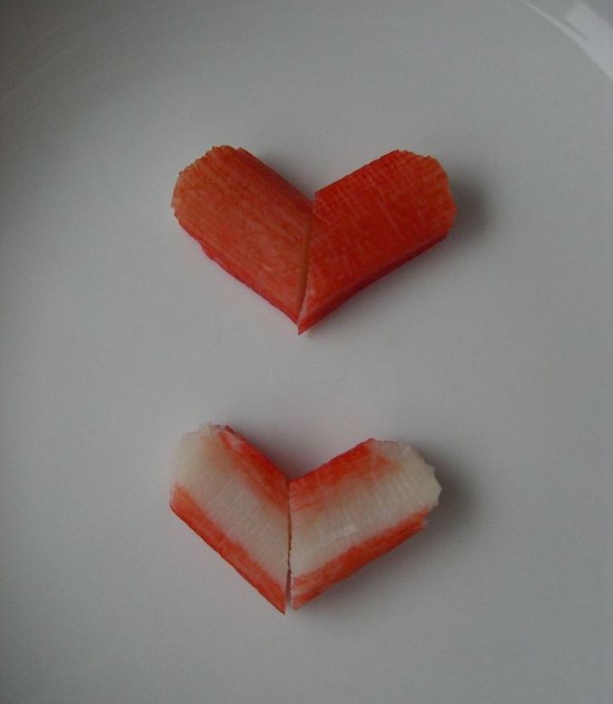カニカマでハート❤　お弁当に！-レシピのメイン写真