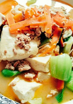 『チンゲン菜と豆腐の中華煮』-レシピのメイン写真