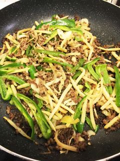 ピーマンと筍と挽肉の甘辛炒め-レシピのメイン写真