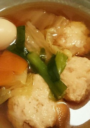 隠し味はコンソメ‼ふわふわ鶏つくね汁-レシピのメイン写真