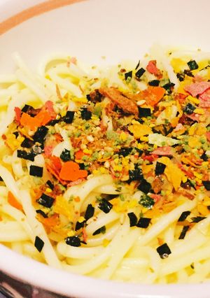 糖質制限◆糖質０麺でズボラふりかけパスタ-レシピのメイン写真