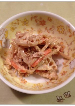 学校給食に採用✯根菜のツナマヨ和え-レシピのメイン写真