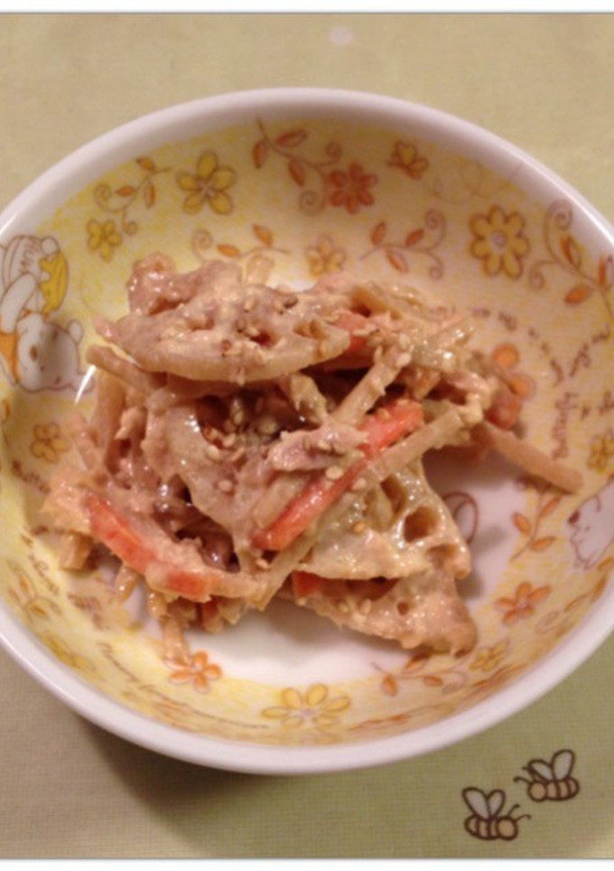 学校給食に採用✯根菜のツナマヨ和え-レシピのメイン写真