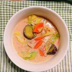 野菜たっぷり。トマトミルクスープ-レシピのメイン写真