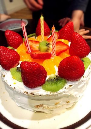 ☆卵乳なし☆我が家のバースディケーキ-レシピのメイン写真