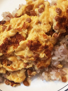 納豆オムライス 〜見た目より味重視-レシピのメイン写真