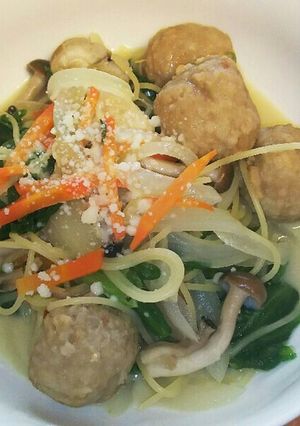 ごま豆乳鍋のつゆで5分パスタ-レシピのメイン写真