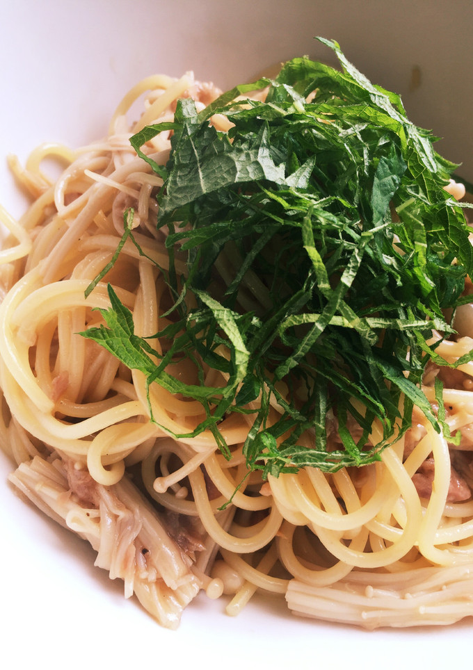 簡単☆麺つゆ☆えのきだけの和風パスタ-レシピのメイン写真