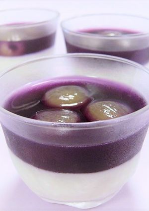 フルーツ寒天と杏仁豆腐の２層スイーツ-レシピのメイン写真
