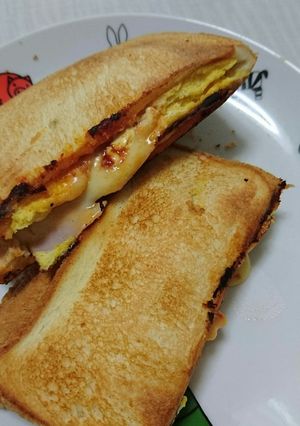卵とハムのホットサンド-レシピのメイン写真