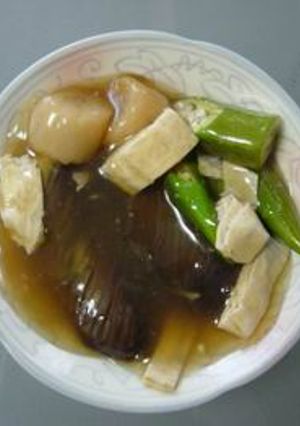 ★揚げナスとオクラの冷たい湯葉あんかけ★-レシピのメイン写真