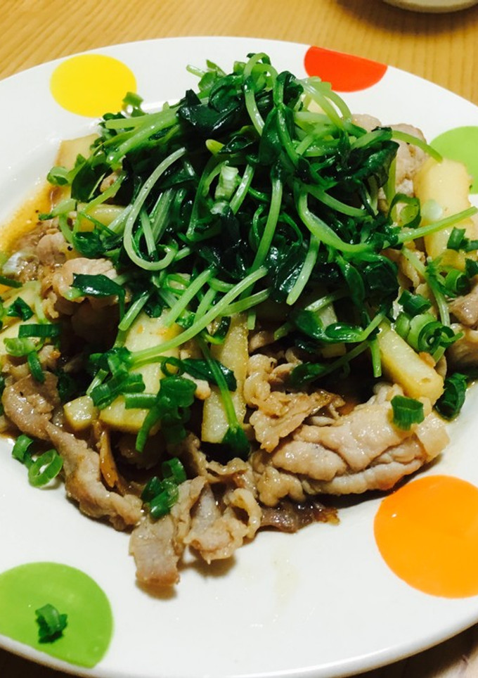 山芋と豆苗の焼肉焼き-レシピのメイン写真