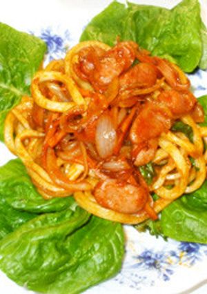 焼きうどん簡単ソースケチャップナポリタン-レシピのメイン写真