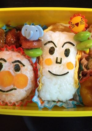 保育園のアンパンマンと食パンマン弁当-レシピのメイン写真