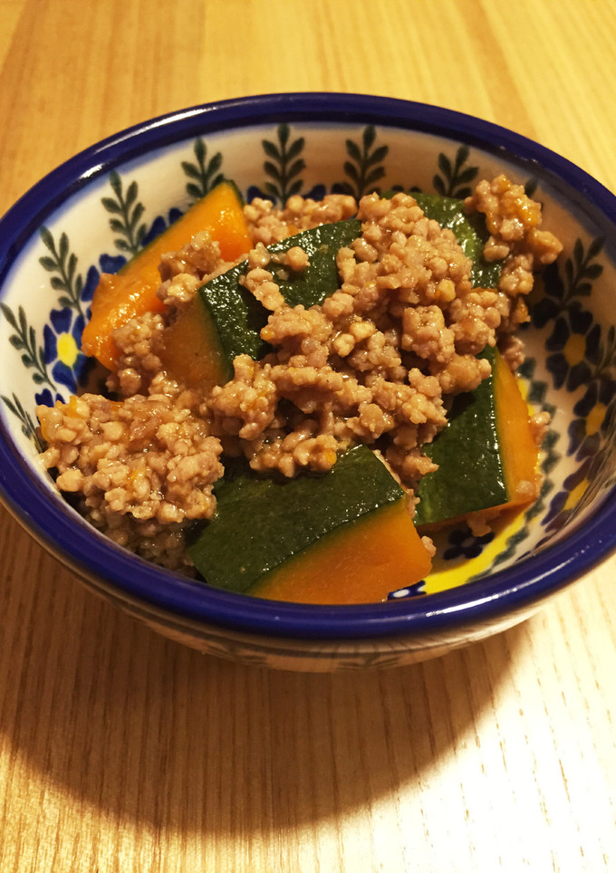 八方だしでかぼちゃとひき肉の煮物-レシピのメイン写真