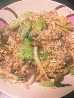 青梗菜と豚肉・シメジの卵オイスター炒め-レシピのメイン写真