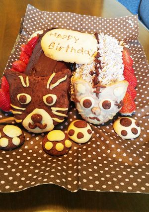 猫ちゃんの立体ケーキ-レシピのメイン写真