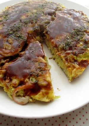 キャベツたっぷりお好み焼き風玉子焼き-レシピのメイン写真