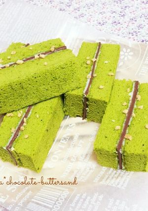 ふわふわ抹茶の生チョコバターサンドケーキ-レシピのメイン写真
