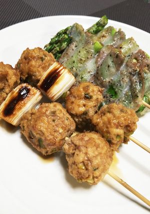 鶏つくねとアスパラの肉巻き-レシピのメイン写真
