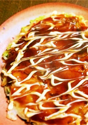 余ったお餅でアツアツお好み焼き♪-レシピのメイン写真