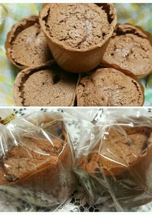 板チョコdeカップケーキ(シフォン風)-レシピのメイン写真