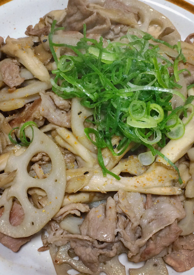 超簡単！れんこん 舞茸 豚肉炒め-レシピのメイン写真