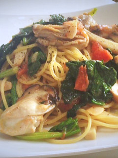 牡蠣とトマトのパスタ-レシピのメイン写真