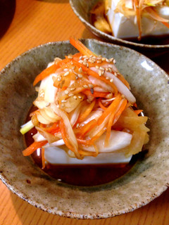 新玉ねぎでうま!つけ野菜乗っけやっこ-レシピのメイン写真