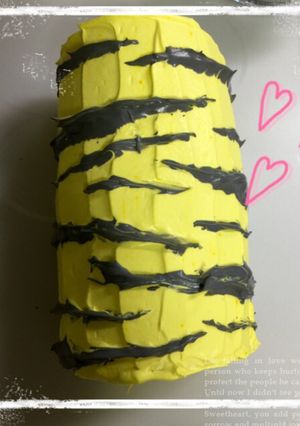 超簡単☆トラ柄ロールケーキ♫-レシピのメイン写真