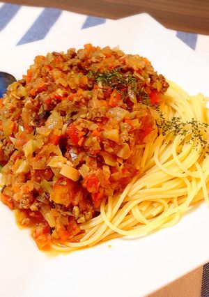 簡単♡野菜たっぷりミートソースの作り方-レシピのメイン写真