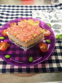 ひな祭りに☆簡単!ひし形ちらし寿司-レシピのメイン写真