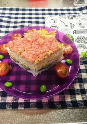 ひな祭りに☆簡単！ひし形ちらし寿司-レシピのメイン写真