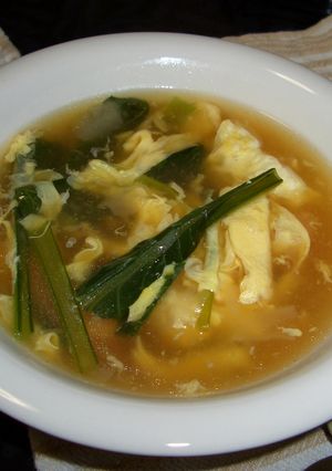 小松菜の中華風スープ-レシピのメイン写真