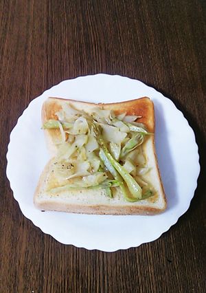 ラーマ・バター風味で山菜トースト♪-レシピのメイン写真