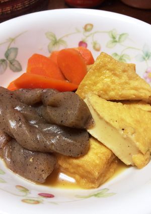もちもち絹揚げとコンニャクの煮物-レシピのメイン写真